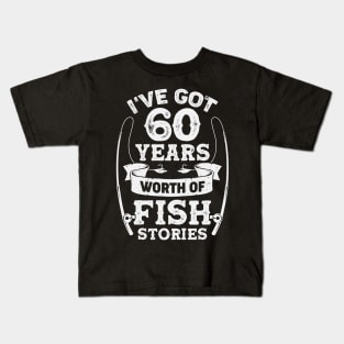Fishing Fisherman 60 Years Old Birthday Gift Kids T-Shirt